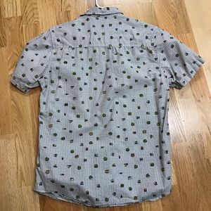 Burger and fri button down